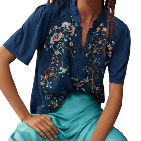 Anthropologie Tops - Anthropologie Tiny Eliana Embroidered Top